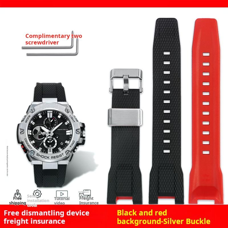 High quality Silicone Watch Strap for Casio G-Shock GST-W120L S130L S310 B100 GST-W100G Men Rubber Wristband watchband Bracelet