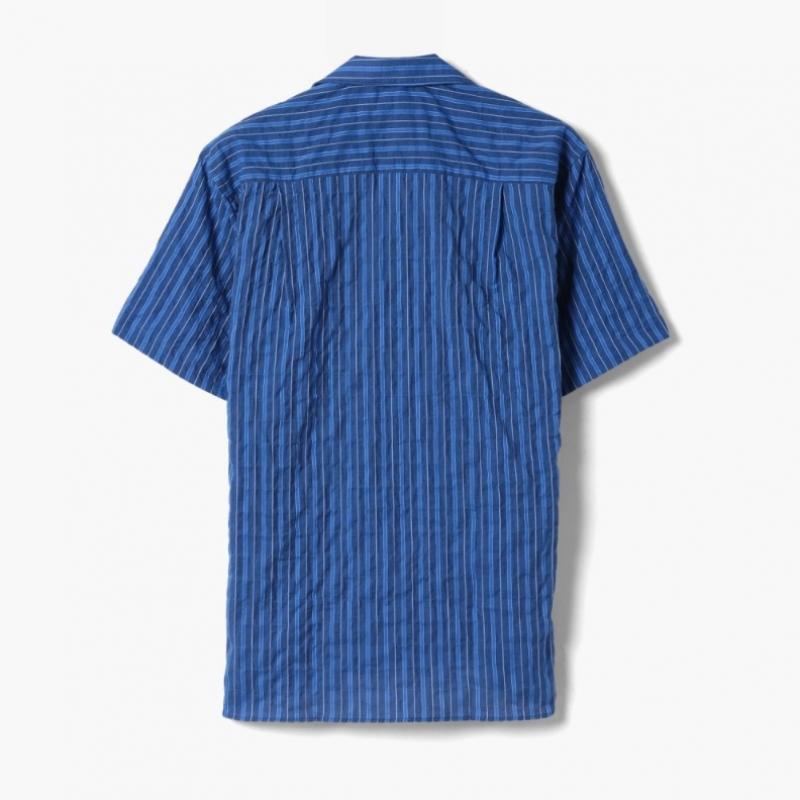 Gitman Brothers Camp Shirt  Stripe 1  Indigo Gbf1m40000a82