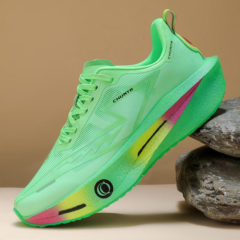 Summer male and female students physical examination racing shoes single net breathable marathon carbon board sports shoes men's shoes