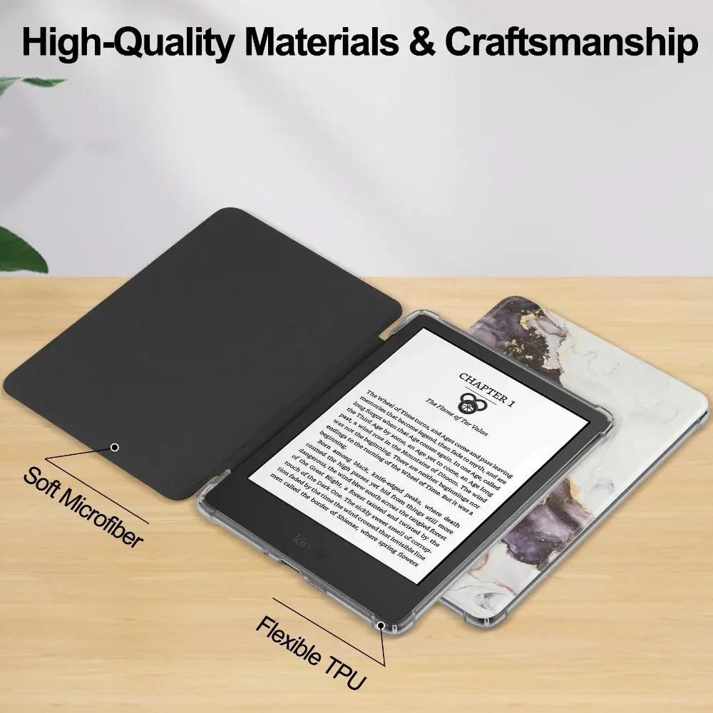 For Kindle Paperwhite 2025 7 Inch (12th Generation) Auto Wake/Sleep Colorsoft Case Shockproof Wear Resistant SA568B Shell TPU