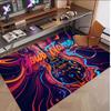 Music Guitar Theme Soft Crystal Velvet Rug Custom Name & Text Print Non Slip Floor Rug for Bedroom Living Room