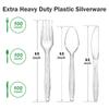 100 Stück Besteckset, Hitzebeständig, Einweg-Plastikbesteckset, Plastikbesteckset, Plastikware Großpackung für Party