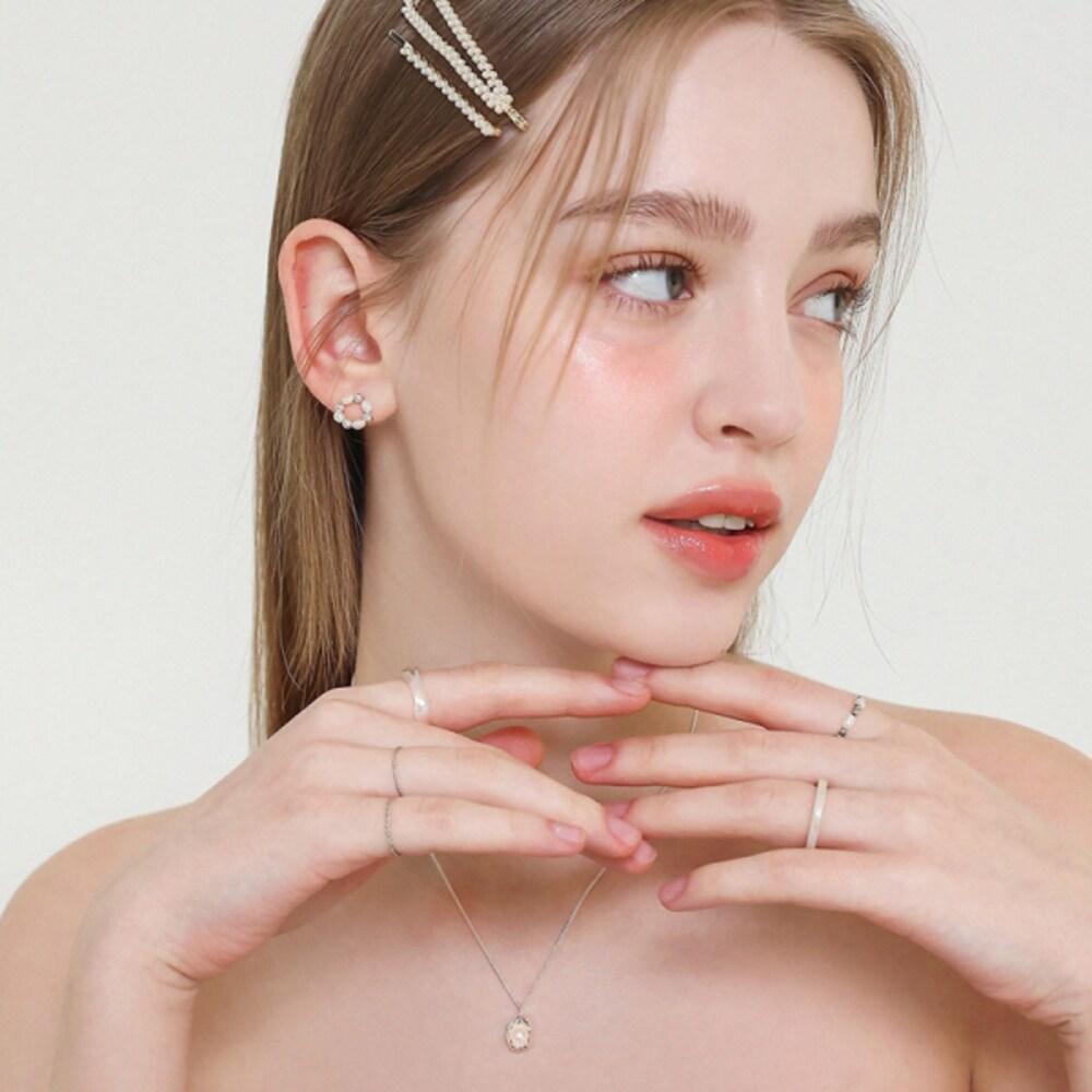 [Aube] Pearl in Shell Silver Necklace An01