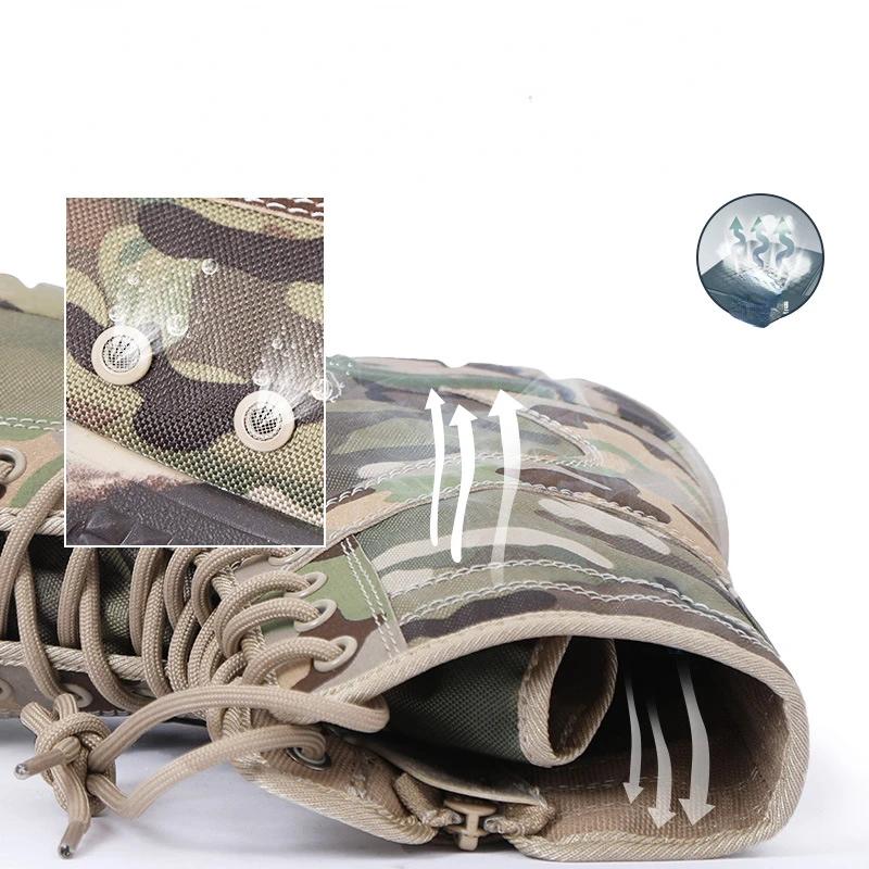 Fashion Tactical Men Boots Special Force Leather Waterproof Desert Combat Men Ankle Boots Work Shoes Plus Size Hiking Shoes Boots Men