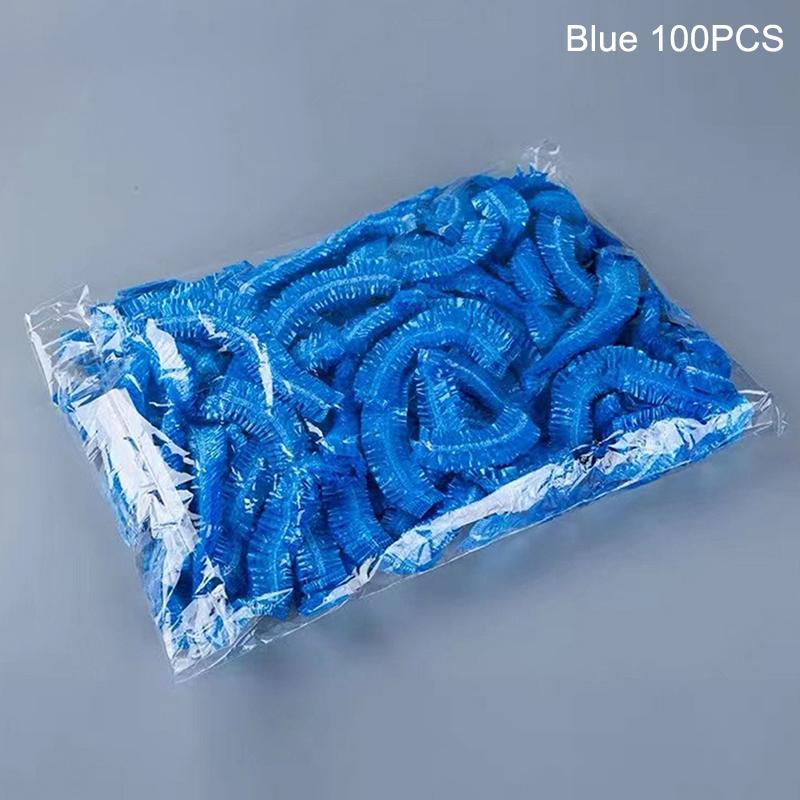 100Pcs Einweg Dusche Caps Baden Baden Wasserdichte Erwachsene Haar Trocknen Caps