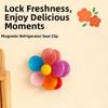 Flower Shape Refrigerator Magnet Moisture-Proof Bag Sealing Clip Magnetic Sealing Clip  Office