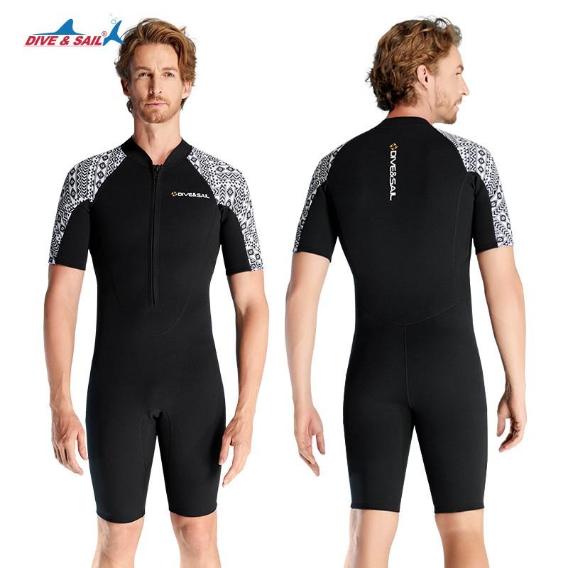 3mm Neoprene Wetsuit Men Women Short Sleeve Full Body Diving Snorkeling Surfing Swimming Jellyfish Protection