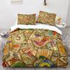 Boho Sun and Moon Duvet Cover Mysterious Astrology Bedding Set Microfiber Witch Wiccan Fortune-Telling Tarot Cards Quilt Cover