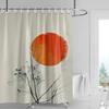 Nordic Style Bathroom Soft Fabric Shower Curtain Abstract Tropical Plant Art Pattern Waterproof Bathroom Decorative Curtain