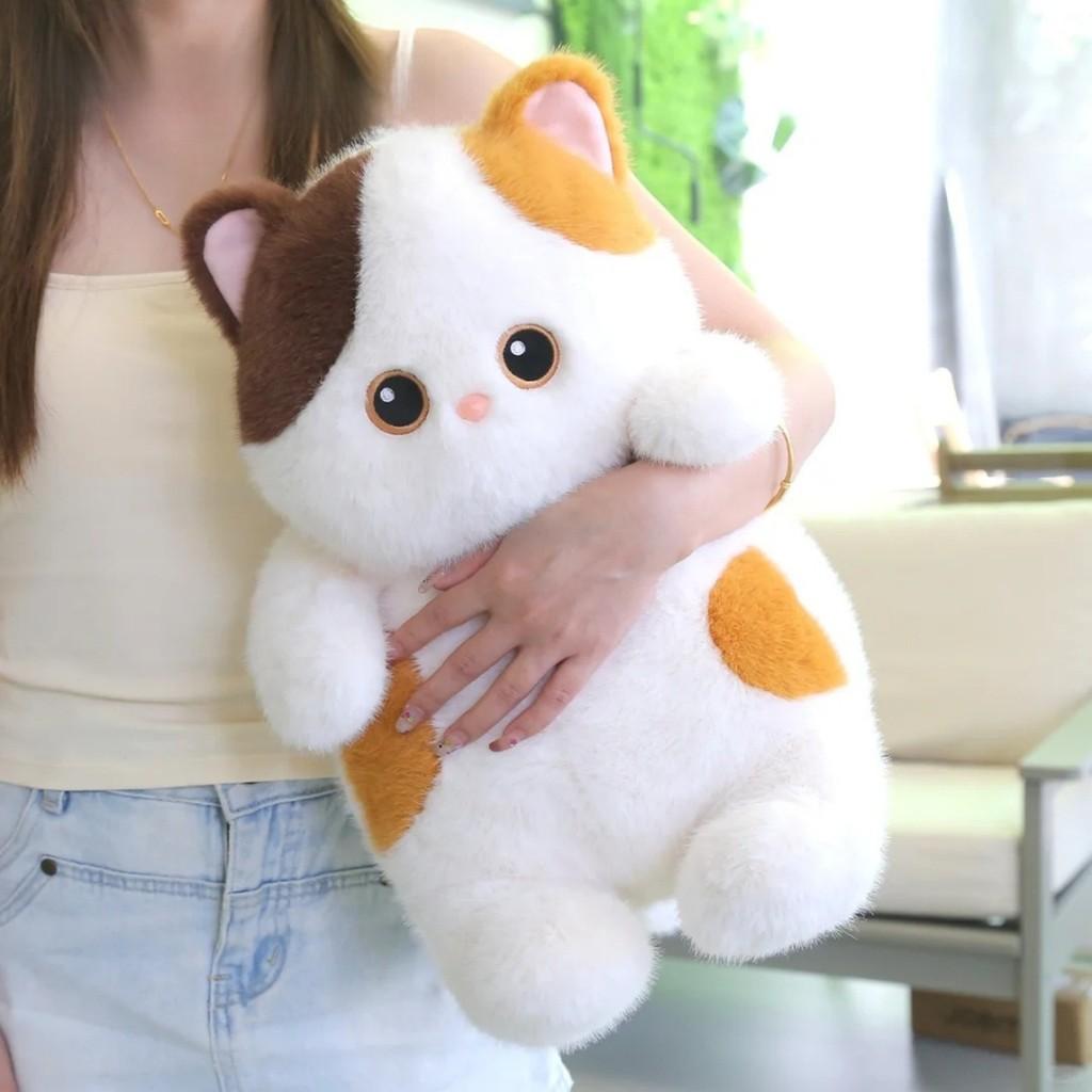 Three Color Cat Plush Toy Soft Stuffed Animal For Kids And Gift Giving