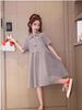 Girls' Lapel Embroidered Cartoon Midi Dress - New 2026 Korean Style T-shirt Dress for Medium and Large Children