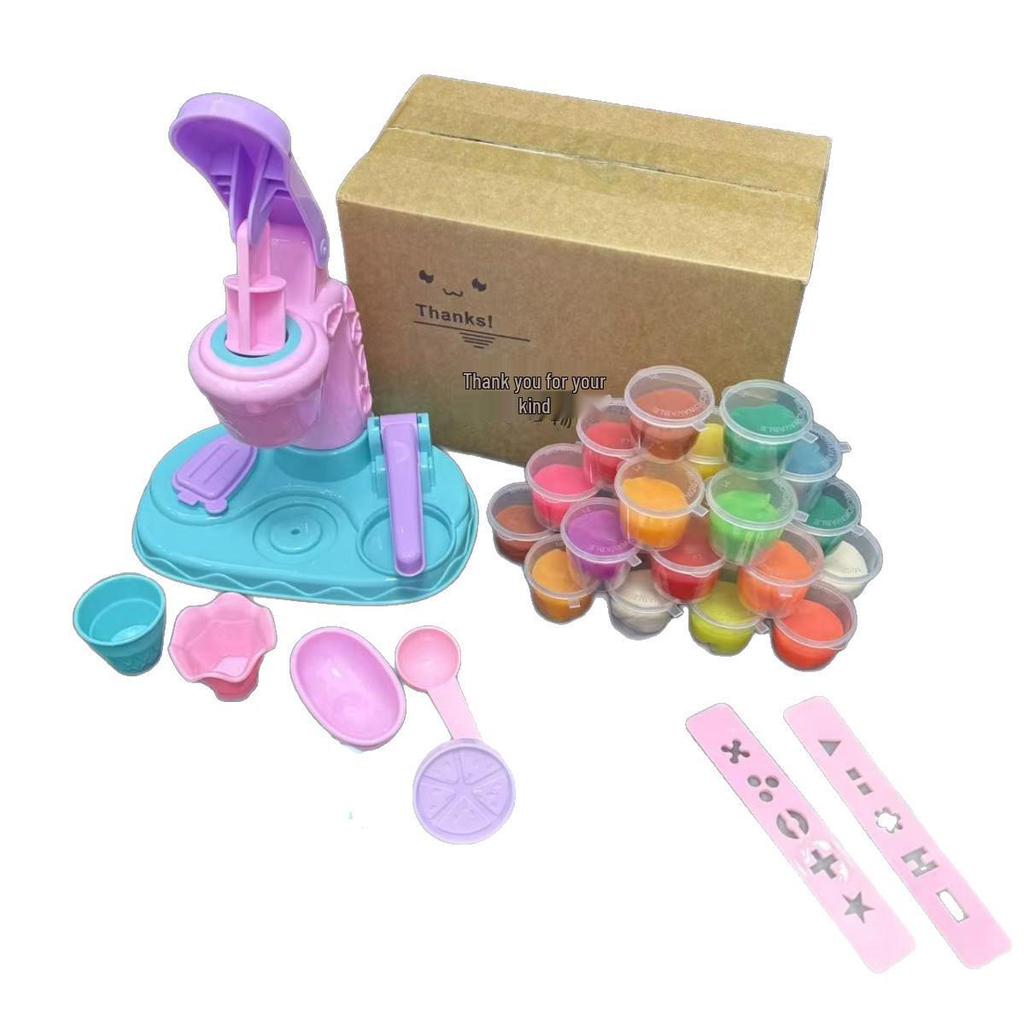 Ensemble de jouets maisonnette en argile pour enfants: Moules à Glace DIY et Kit Créatif Play-Doh