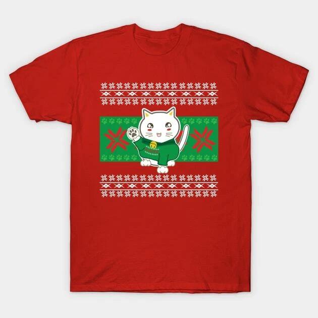 Lucky Cat - Ugly Christmas Sweater Made in Australia T-Shirt 3XL