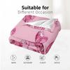 Pink Heart Disco Ball Soft Flannel Blanket Breathable Warm Throw for Office Car Sofa Kids Room Birthday Xmas Gift