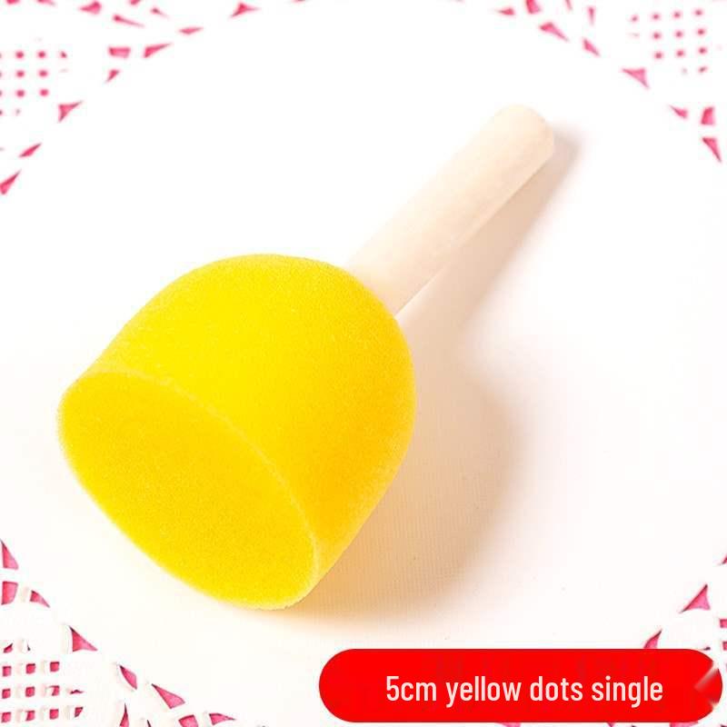 Children's Round Sponge Paint Brush for Art & DIY
