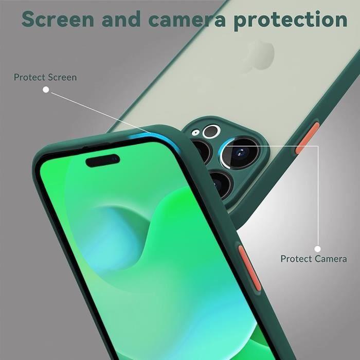 Coque - Silicone - iPhone 14 Pro Max - Vert Nuit - Anti-choc - Bords renforcés