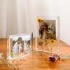 Transparent Acrylic Photo Frame Magnetic Poster Display Stand 3+3mm Poster Tag Display Stand Desktop Ornament For Home Decor
