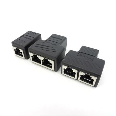 Connettore splitter RJ45 a 3 tipi RJ45 a 2 vie Adattatore di rete Cavo Ethernet Interfaccia Gigabit Rete femmina-femmina