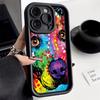 Ae76 Dog Color Doodle Design Art Protective Phone Cases for iPhone 13 14 15 Pro Max Infinix Hot 40i Tecno Camon 30 20 Pro Angel Eyes TPU Back Cover