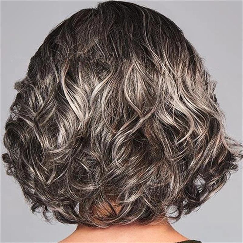 Damenmode Flauschig Kurz Glatt Haar Mittel Scheitel Bobo Bobo Faser Haarverdeckung