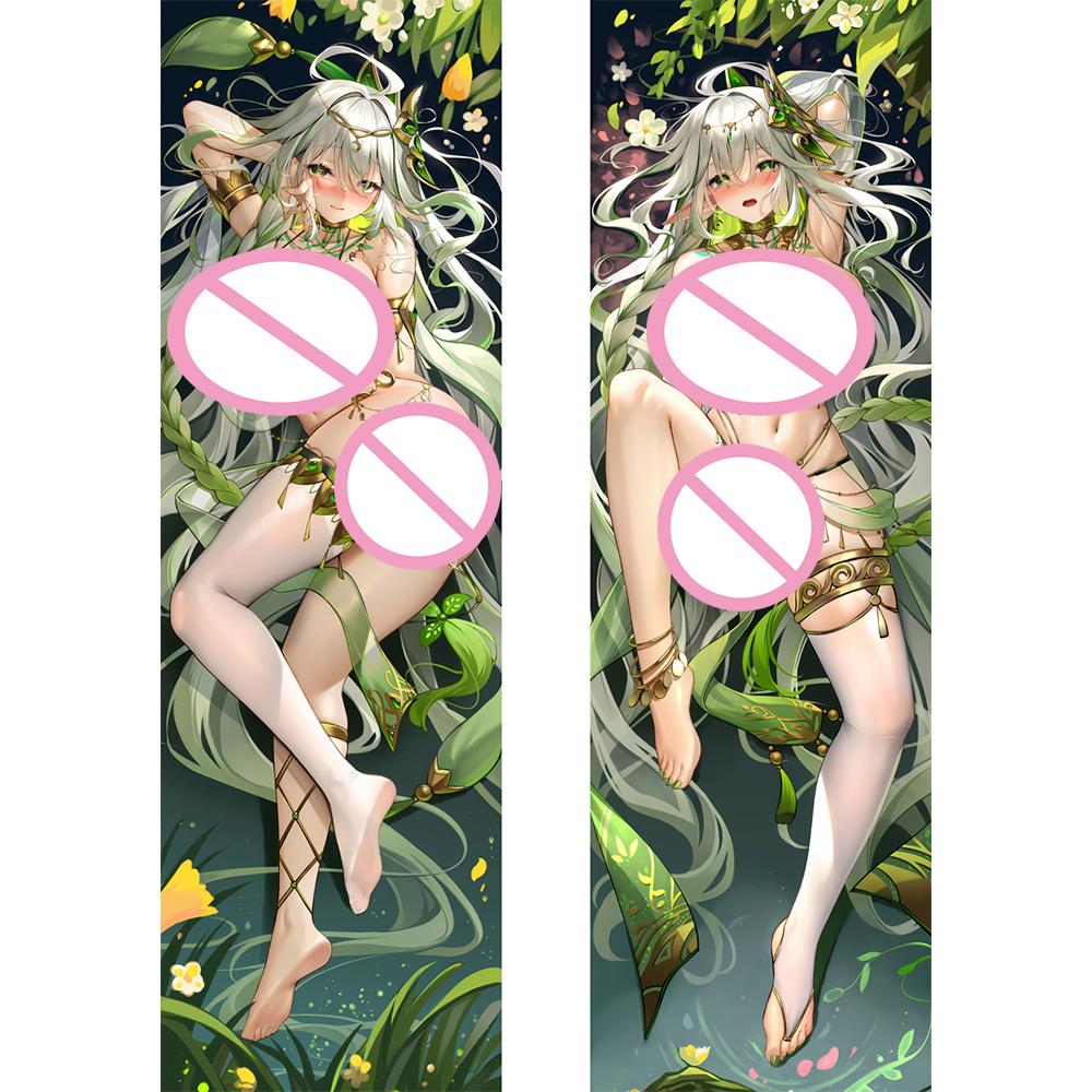 Nahida Dakimakura Anime Genshin Impact Cosplay Thema Kissenbezug 2WAY Peachskin Weicher Körperkissenbezug Bettüberwurf Kissenbezug