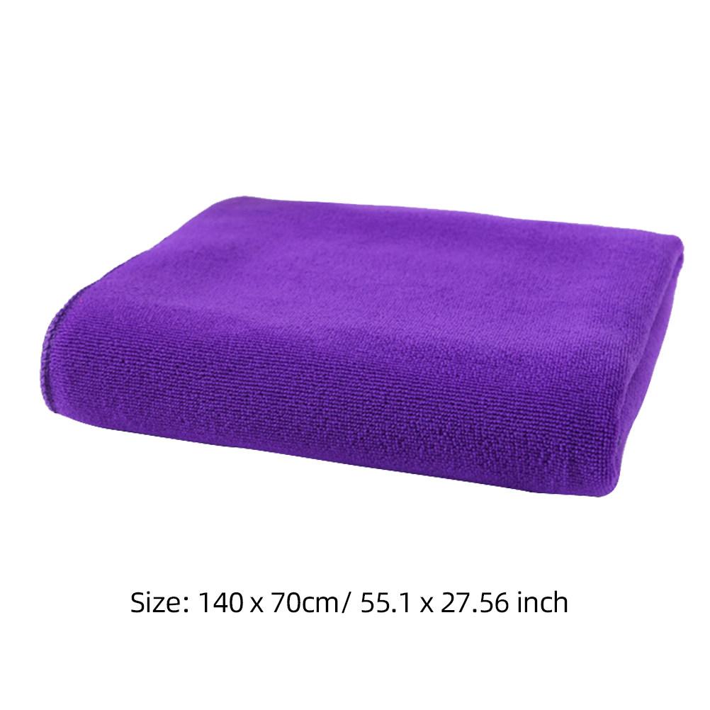 Microfiber Bath Wrap Large Quick Dry Lightweight Soft Absorbent Dark Purple for Swimming Spa Beach Camping 70x140cm
