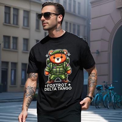 Widerstand Bär T-Shirt, Foxtrot Delta Tango, FDT, Anti-Trump Shirt, Anti-Elon Musk.