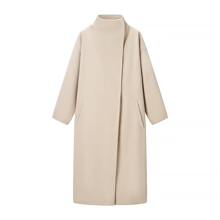 European and American style, new women's clothing, fashion, versatile, temperament versatile, simple long trench coat