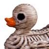 Small Gothic Collectibles Mini Skeleton Duck Figurines, Halloween Tiny Resin Figures, Spooky Table Decorations Miniature Bone Statue for Graveyard