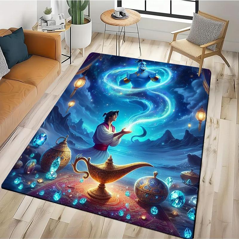 Aladdin Pattern Door Mat Carpet for Living Room Sofa Washable Bedroom Kitchen Hallway Home Decoration Sofa Table Kids Area Rugs