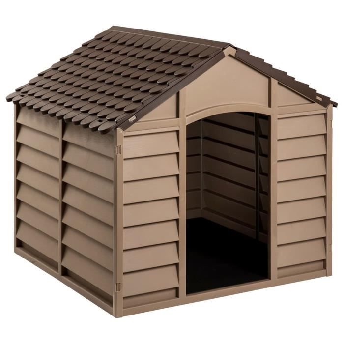 VidaXL Niche pour chien Marron 86x84x82 cm Polypropylène 94214