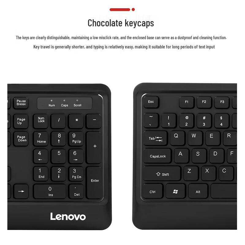 Lenovo KM102 Wired Keyboard and Mouse Combo