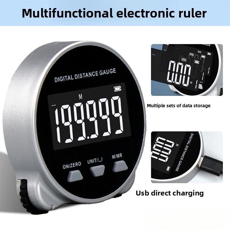 

Электронный дальномер, Электронная измерительная лента, Роликовое измерение, Многофункциональный цифровой дисплей, Электронная рулетка с роликовым колесом