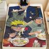 Naruto Printed Flannel Blanket Cozy Warm for Couch Bed Sofa Travel Air -xia88