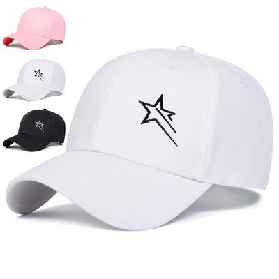 Unisex Five-pointed Star Embroidery Baseball Caps Outdoor Adjustable Spring and Autumn Casual Sunscreen Hat