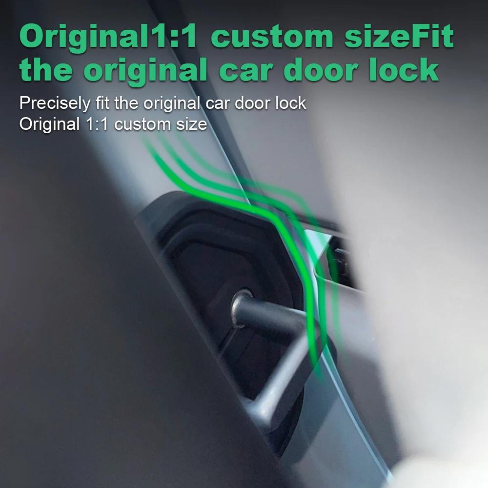 4-Pack Silicone Door Lock Buckle Protective Cover for Tesla Model 3 Y X S Highland Juniper Interior Moulding