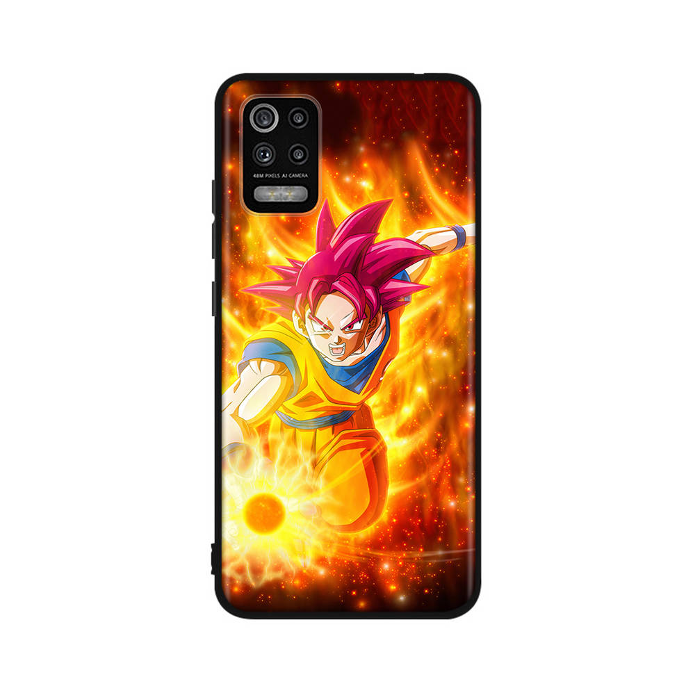 DT41 Pouzdro Dragon Ball Super pro iPhone 16 15 Plus 14 13 12 11 Pro 8 7 6S 6 SE 5S X XR XS Max Realme C30 C33 C31 9I Huawei P30 Černý měkký kryt