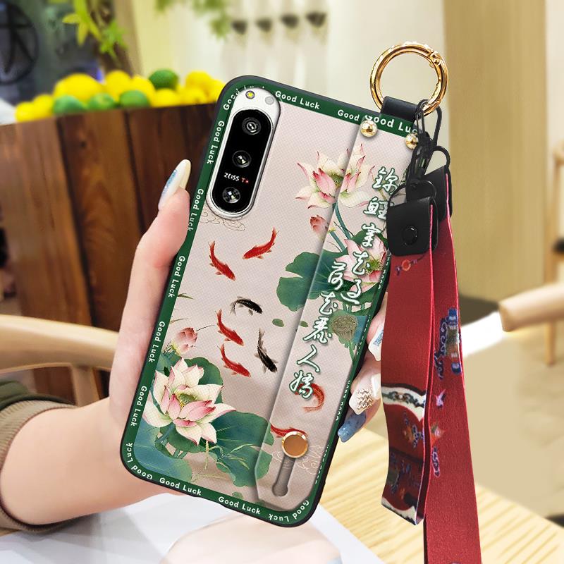 Durable Protective Phone Case For Sony Xperia5 IV Phone Holder Lanyard Shockproof Waterproof Ring Anti-dust Fashion