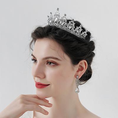 Luxusní elegantní křišťálová princezna korunka vlasové doplňky diadém pro ženy párty drahokamy svatba svatební korunka šperky s novou hlavou