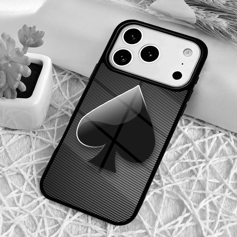 Pik Poker Spielkarten Ass Kunst Stoßfeste Handyhülle für iPhone 17 Air 16e 15 11 12 14 13 Pro Max Hülle Coque