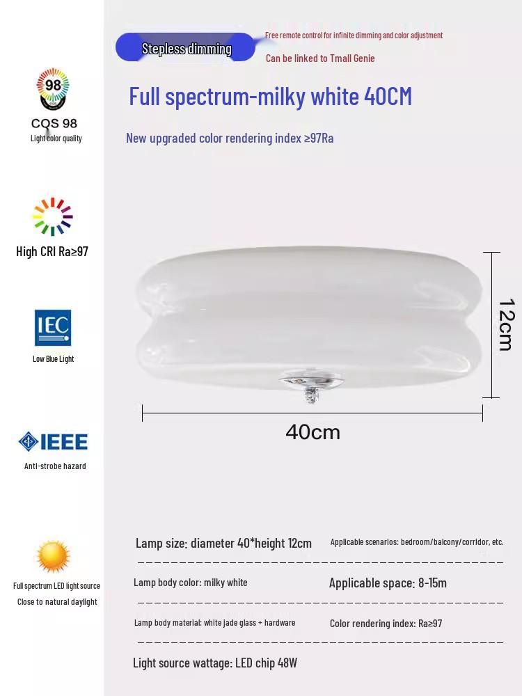 Vintage Bauhaus French Cream Glass Ceiling Lamp for Bedroom or Balcony