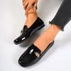 2025 Women's Shoes Loafers Women's Flats Fashion Office Flats Women Metal Decoration Round Toe Plus Size Slip On Shoes Female