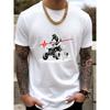 Men's Summer Casual Sports Fashion T-Shirt , Soft, Breathable, Loose Fit,Regular Fit Crew Neck T-shirt, Stylish ,Suitable for Gym and Casual Attire