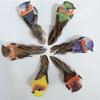 12pcs/Set Simulation Feather Birds Models Fake Artificial Foam Animal Wedding Home Garden Figurine Ornament Miniature Decoration