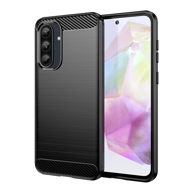 For Samsung Galaxy A36 Case Bumper Anti-knock Soft Silicone Carbon Fiber Back Cover For Samsung A36 5G Case For Samsung A36 Case