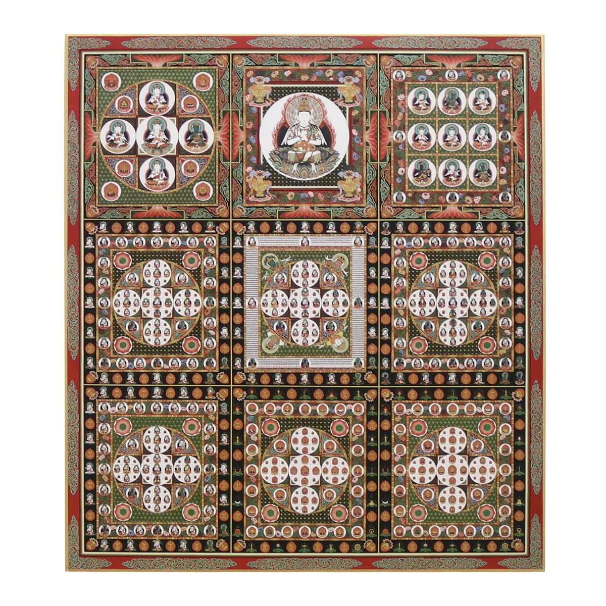 

Буддийская живопись цветная бумага Мандала Ваджраяна Темный цвет