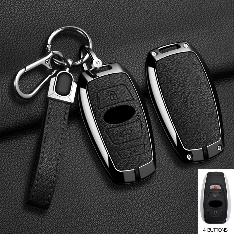 Zinc Alloy Car Key Case Cover Keychain For Subaru BRZ XV SV Forester Legacy Outback Crosstrek Impreza WRX Ascent Key Accessories
