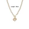 New Vintage Imitation Pearl Choker Collar Bead Necklace for Women Simple OT Buckle Heart Pendant Clavicle Chain Neck Jewelry