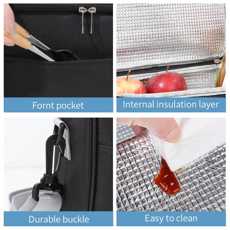 Geantă termoizolantă încălzită pentru prânz - Geantă Bento de mare capacitate pentru angajați de birou