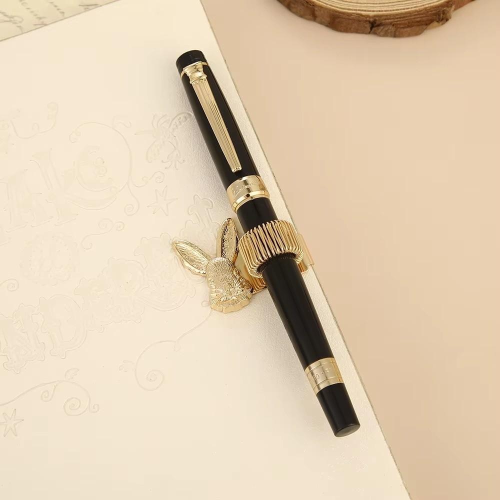 Decorative Pattern Pen Clip Metal Spring Loaded Clip New Pen Holder Clip Office Supplies